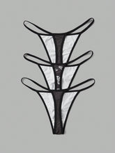 3 piezas Tanga de cráneo & con estampado de mariposa